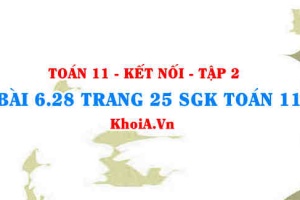 Bài 6.28 trang 25 Toán 11 Kết nối tri thức Tập 2